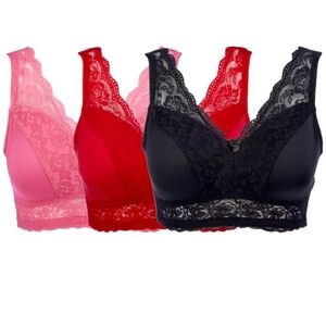 #1222 NEW Rhonda Shear 3-pack Classic Pin-Up Bra 883282